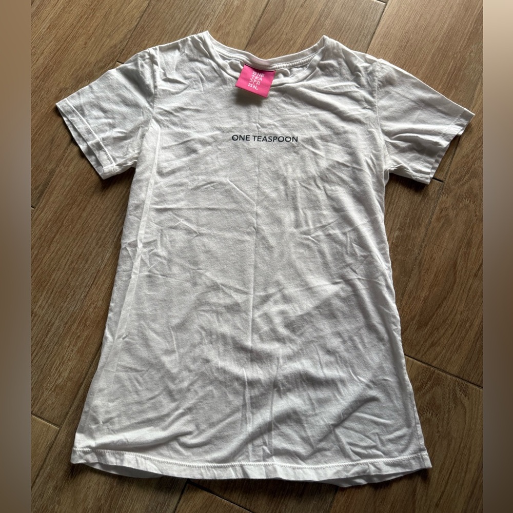 One Teaspoon White Graphic Tee